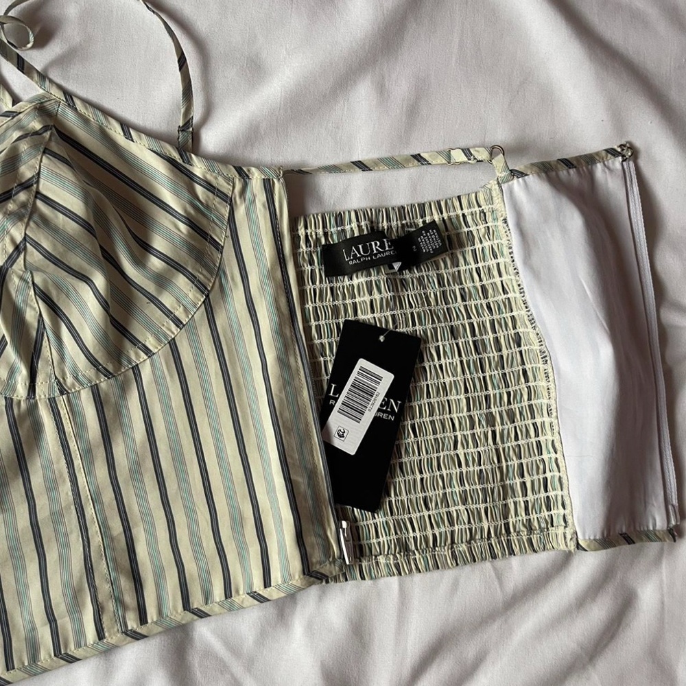 Lauren by Ralph Lauren Striped Spaghetti Strap Top size 14 - Picture 12 of 15